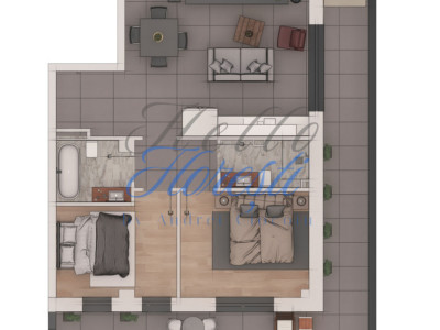 Apartament 2 camere, 53,73mp, ansamblu NZEB, zona Terra