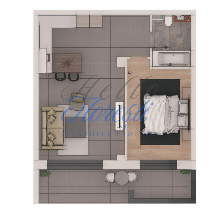 Apartament 2 camere, 50,42mp, ansamblu NZEB, zona Terra