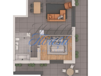 Apartament 2 camere, 54,01mp, 33mp terasa, ansamblu NZEB, zona Terra