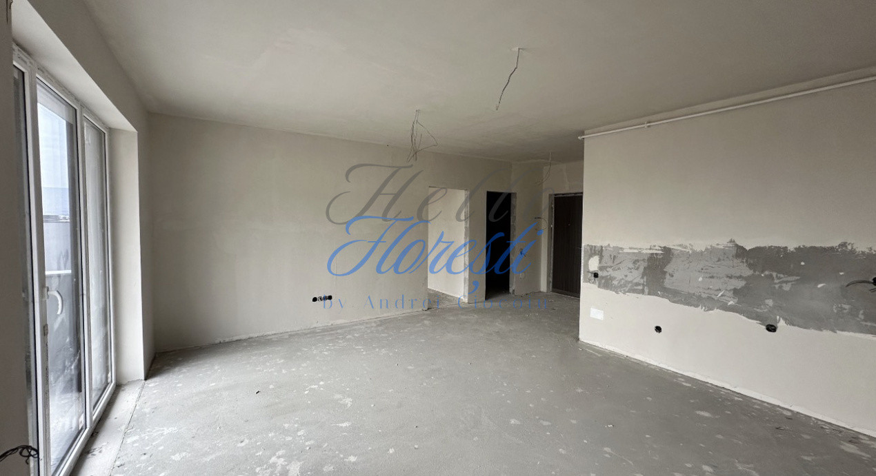Apartament 2 camere semifinisat 52mp + Garaj | Teilor | Floresti