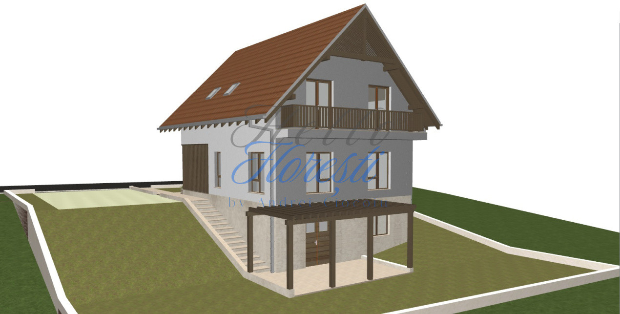 Teren cu autorizatie casa individuala, 500mp, Chinteni