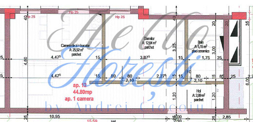 Apartament 1 camera, 44.80 mp , Zona Calea Turzii /Cluj Napoca