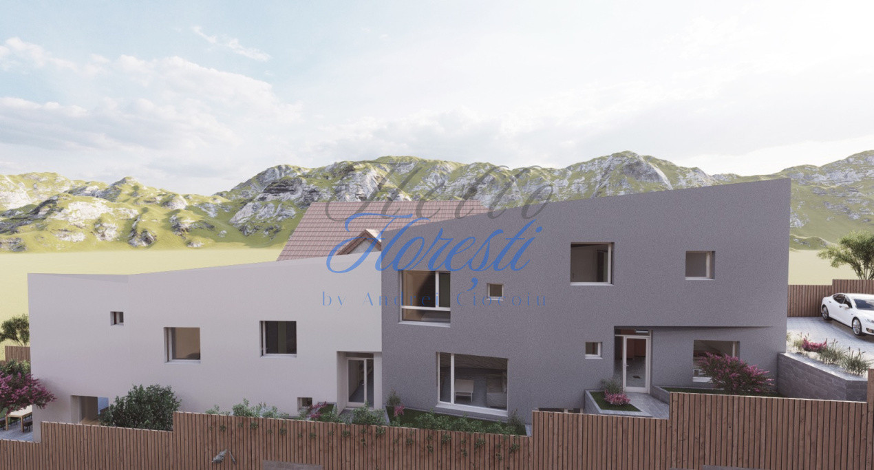 Duplex 5 camere 128 mp, 580 mp teren zona exterior nord Chinteni