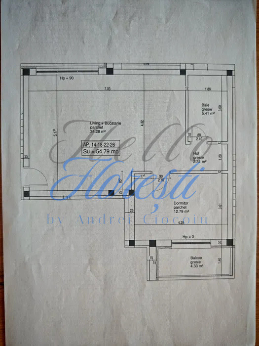 Apartament 2 camere 55mp, decomandat, parcare inclusa, Subcetate