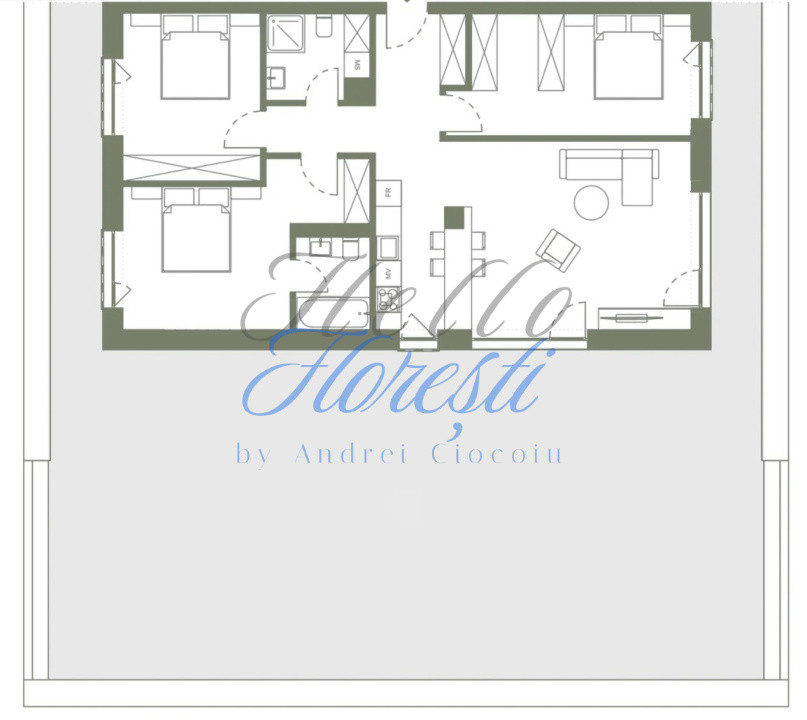Apartament 4 camere 94,9 si terasa 133.2 in Hexagon 