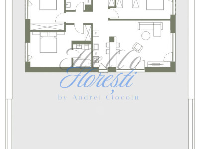 Apartament 4 camere 94,9 si terasa 133.2 in Hexagon 