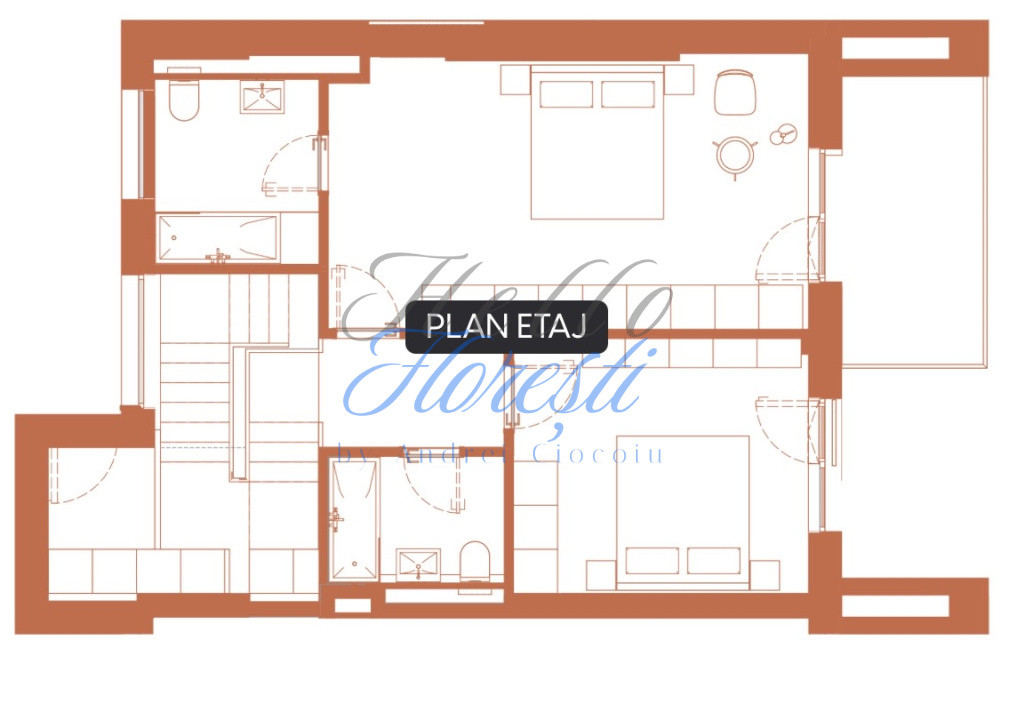 Apartament 4 camere 128.1 mp + gradina 28.1 mp + 8 mp in Hexagon 