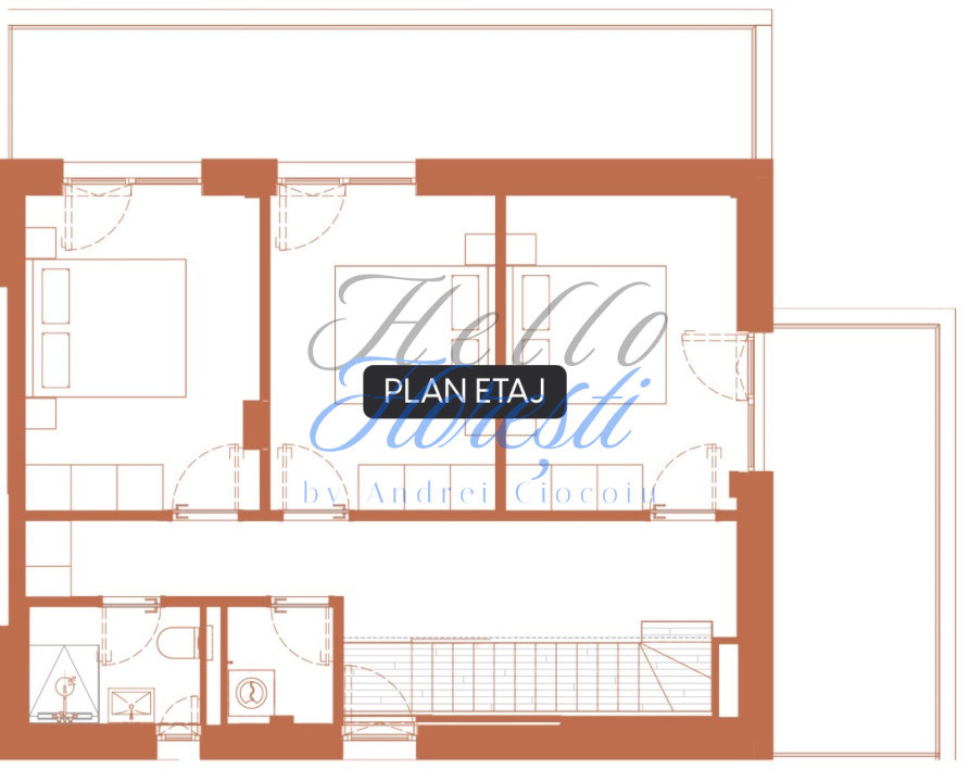 Apartament cu 5 camere 143.7 mp 2 terasa si 1 logie in Hexagon 