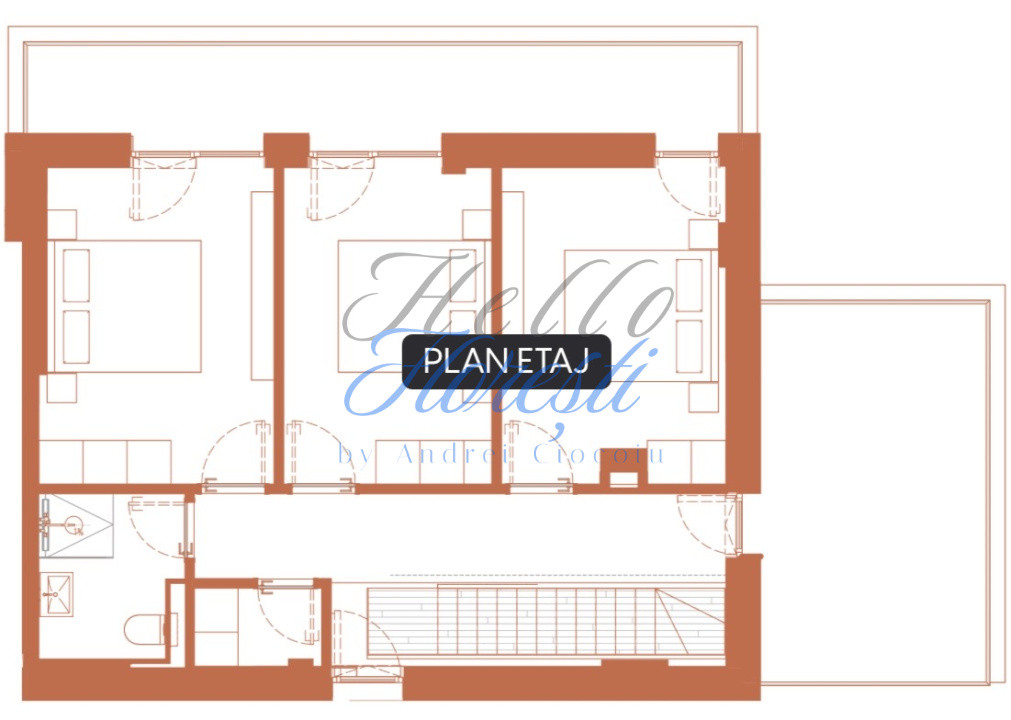 Apartament 5 camere 148.1 mp 2 logii 2 terase in Hexagon 