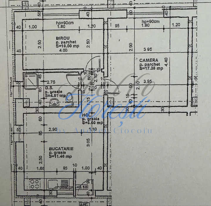 Apartament 3 camere , 61 mp ,Zona Iris , Cluj