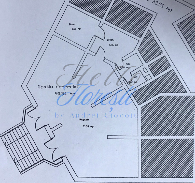 Spatiu comercial openspace 90,34 cartier Gheorgheni, alimentara