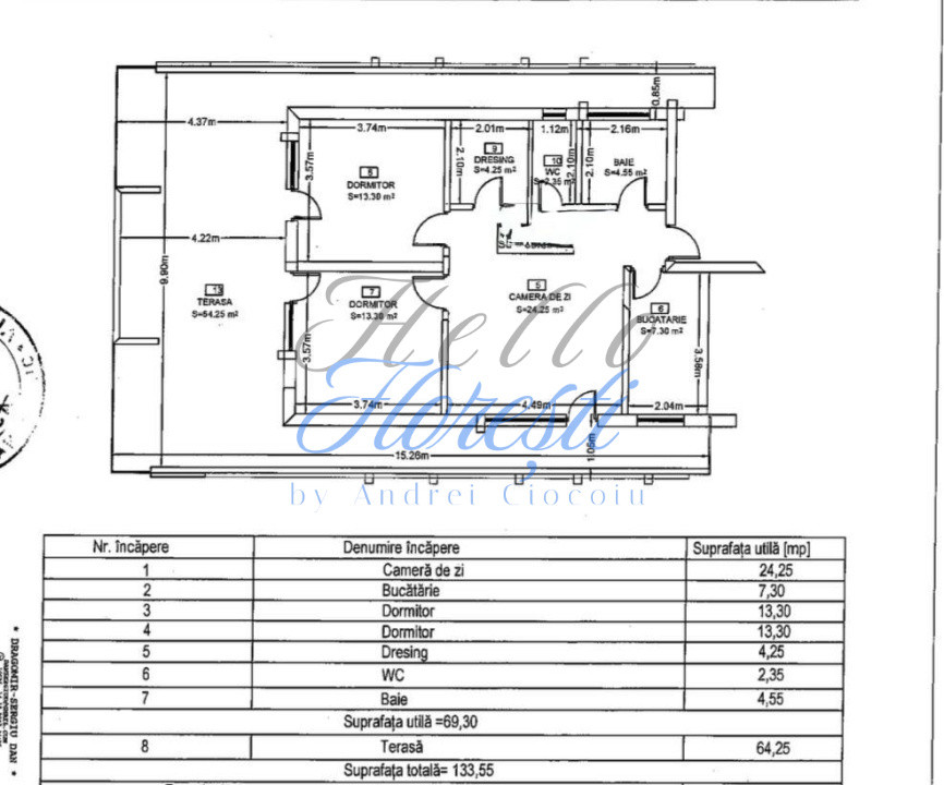 Apartament 3 camere in zona Eroilor