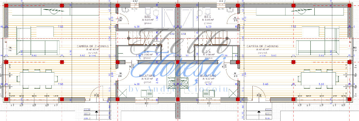 Duplex cu 4 camere in Chinteni zona centrala