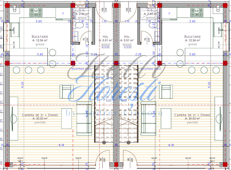 Duplex cu 4 camere in Chinteni zona centrala