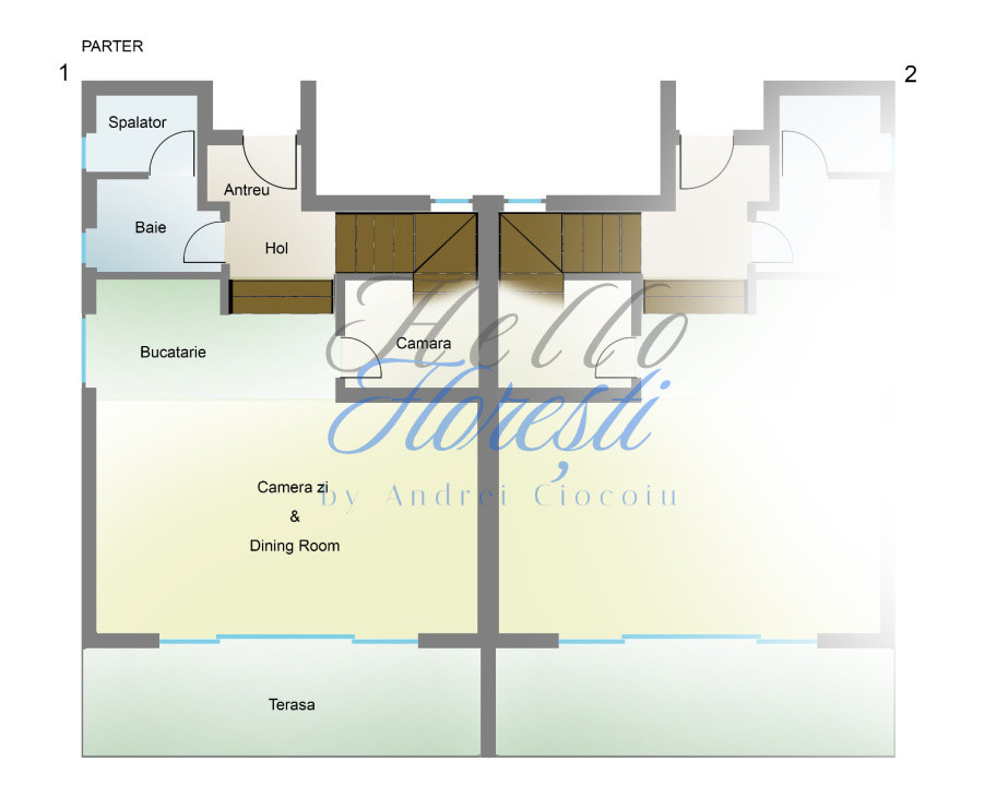 Duplex NZEB, 5 camere, 4 bai, 151mp utili, zona Faget