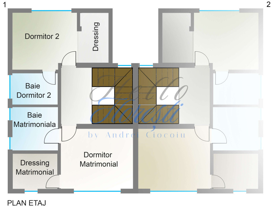 Duplex NZEB, 5 camere, 4 bai, 151mp utili, zona Faget