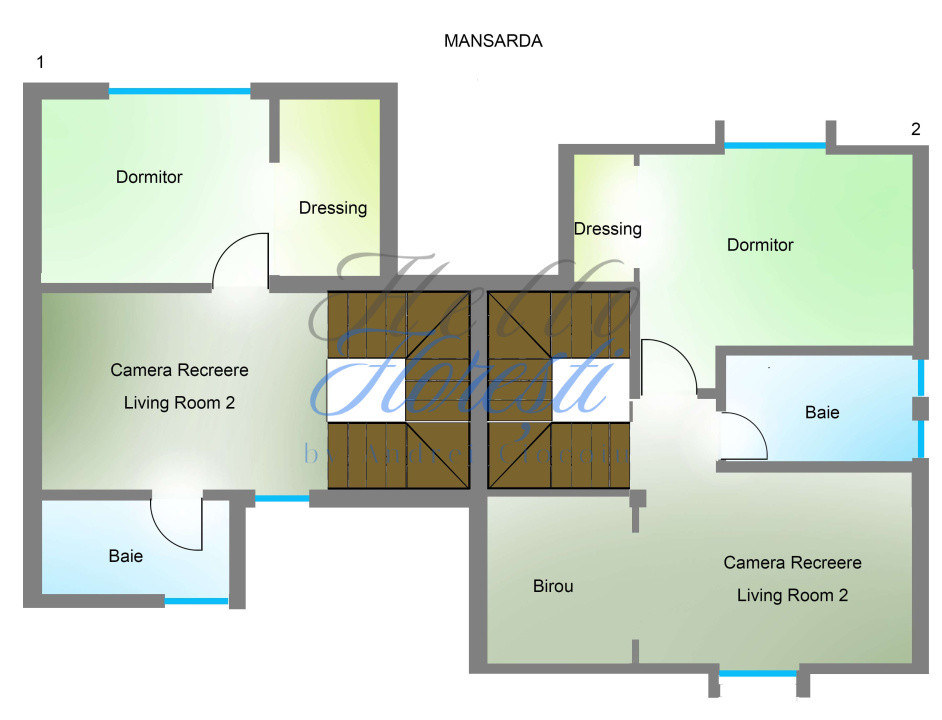 Duplex NZEB, 5 camere, 4 bai, 151mp utili, zona Faget