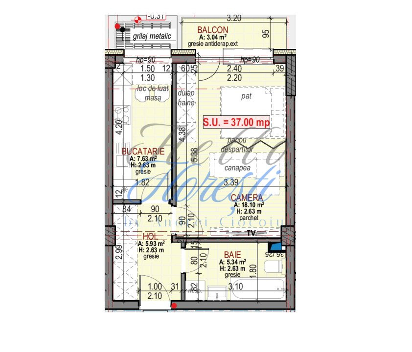 Apartament cu o camera, decomandat, in zona Urusagului 