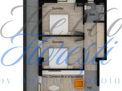 Apartament de 3 camere, 62 mp utili, 35 mp terasa, 2 bai, Muzeul Apei