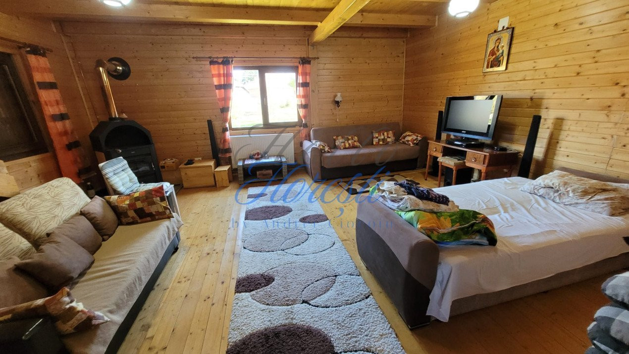 Cabana pe 2 nivele, 1600 mp teren, garaj, zona Rasca