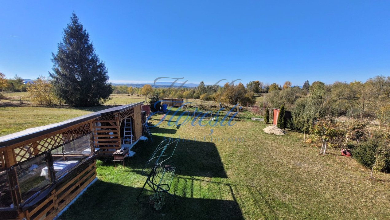 Cabana pe 2 nivele, 1600 mp teren, garaj, zona Rasca