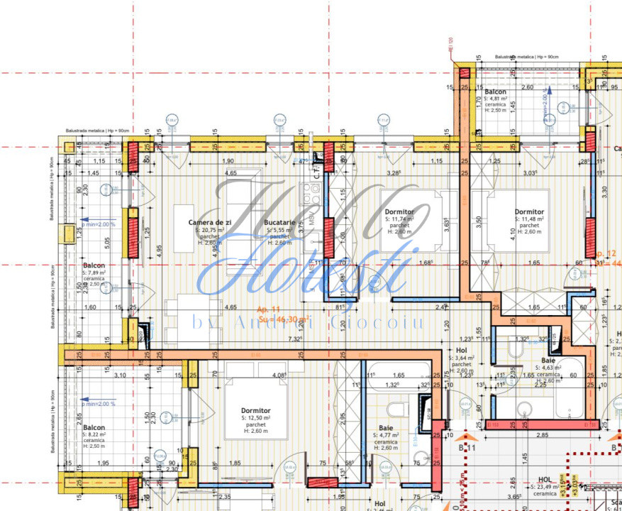 Apartament de 2 camere, finisat, 46,5 mp utili, in zona Tineretului