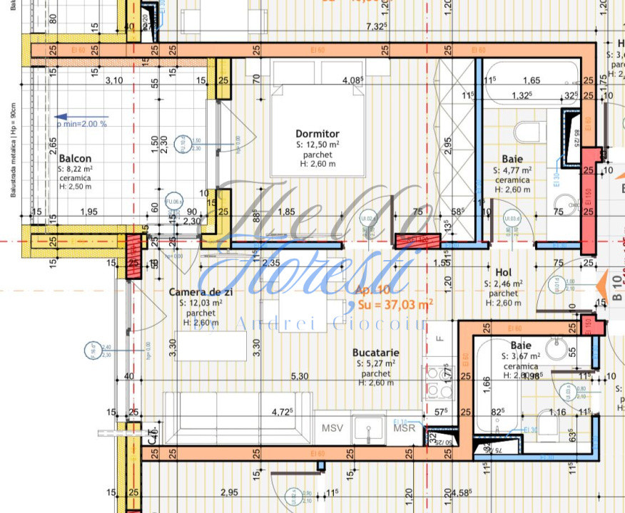 Apartament de 2 camere,finisat, 37 mp utili, in zona Tineretului