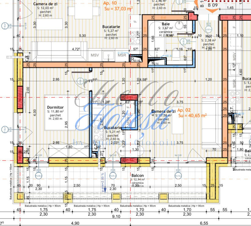 Apartament de 2 camere,finisat, 40,65 mp utili, in zona Tineretului