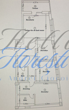 Apartament 4 camere, 93,30mp | Zona Calea Baciului | Cluj-Napoca |