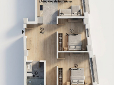 Apartament 4 camere, 93,30mp | Zona Calea Baciului | Cluj-Napoca |