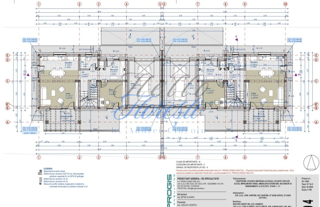 Duplex semifinisat 146 mp utili | garaj | Chinteni