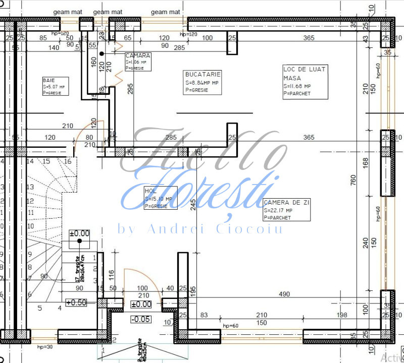 Duplex cu 4 camere 124 mp in Floresti zona Avram Iancu 