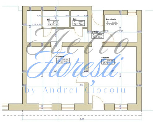 Apartament cu 2 camere, 55mp, la curte comuna, in zona Centrala | Cluj