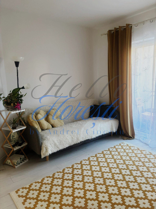 Apartament cu 2 camere , 46 MP, Parcare, zona Florilor, Floresti