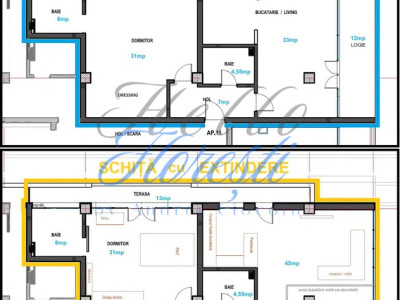 Apartament 2 camere 82 mp + 2 terase 25 mp in Cluj zona Plopilor