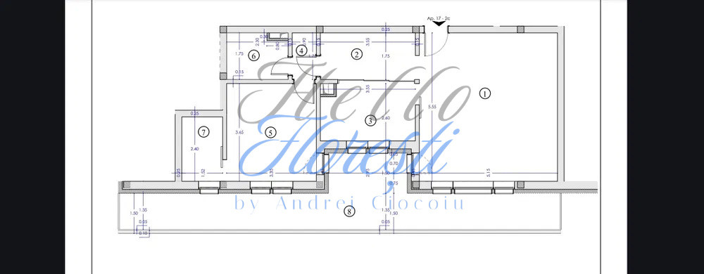 Apartament cu 2 camere, terasa si parcare in Floresti zona Tineretului