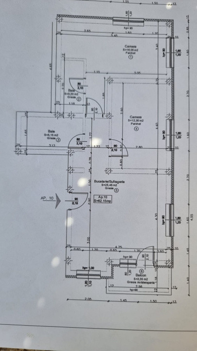 Apartament 3 CAMERE, SU 65MP, ZONA CETĂȚII