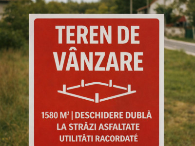 Teren cu casa demolabila de vanzare 1580mp, FRONT 2 STRAZI, FLORESTI!