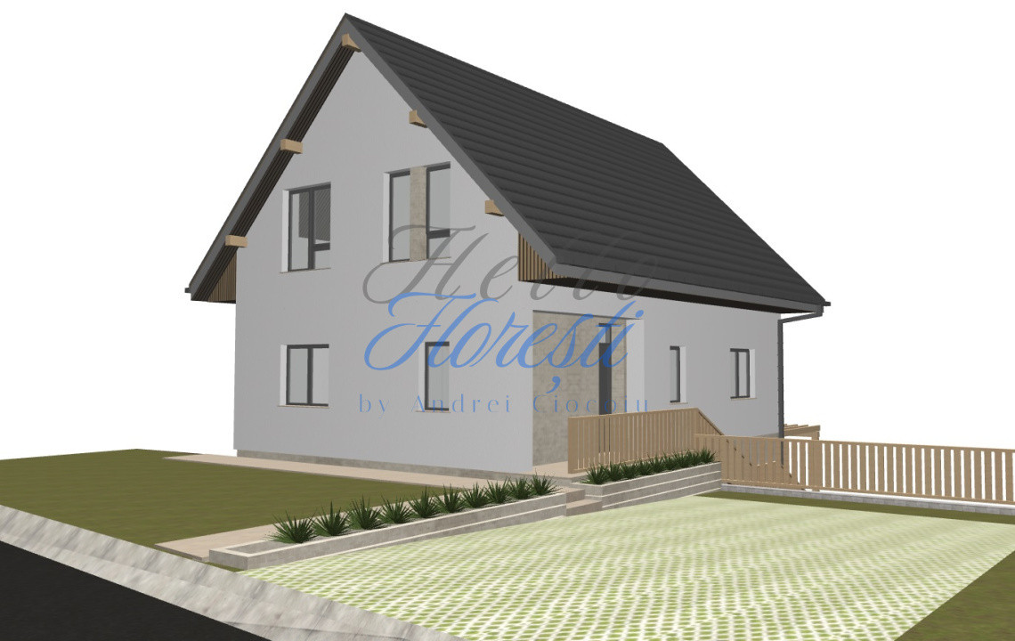 Teren cu autorizatie casa individuala, 450mp, Chinteni