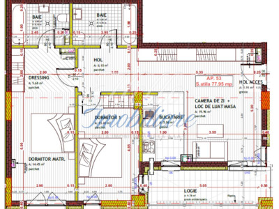 Apartament 3 camere 77,95MP Zona Tineretului 