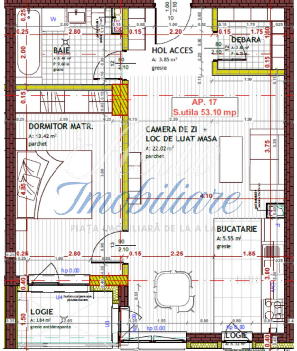 Apartament 2 camere 53,10mp, zona Tineretului 