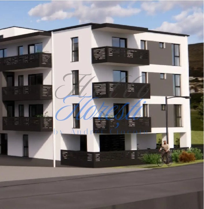 Apartament 2 camere cu terasa, semifinisat, 59 mp, zona Terra Gardens, Chinteni 