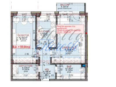 Apartament 2 camere , decomandat, zona Urusagului 
